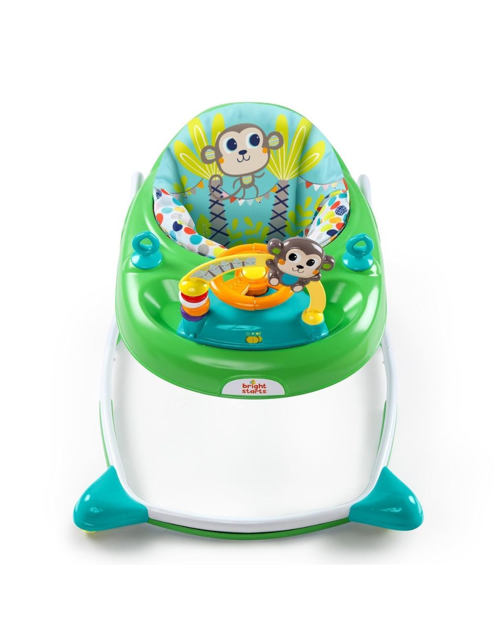 Bright starts  περπατούρα 2 σε 1 walkin' wild walker, green - Bright Starts