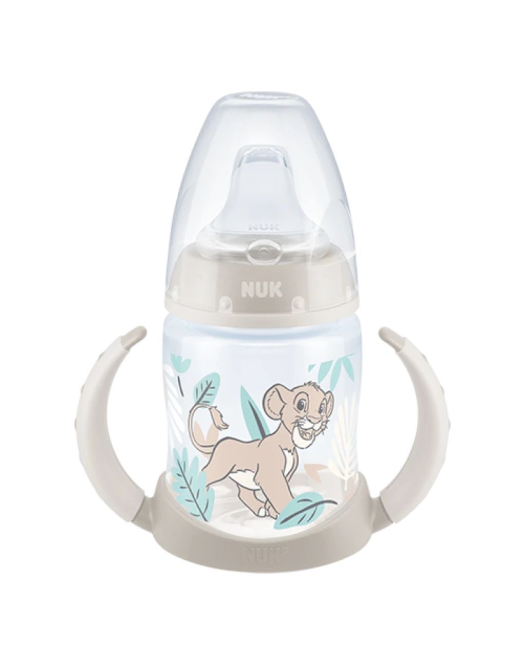 Nuk disney the lion king first choice μπιμπερό εκπαίδευσης με 2 λαβες και δείκτη ελέγχου θερμοκρασίας (6-18m), 150ml