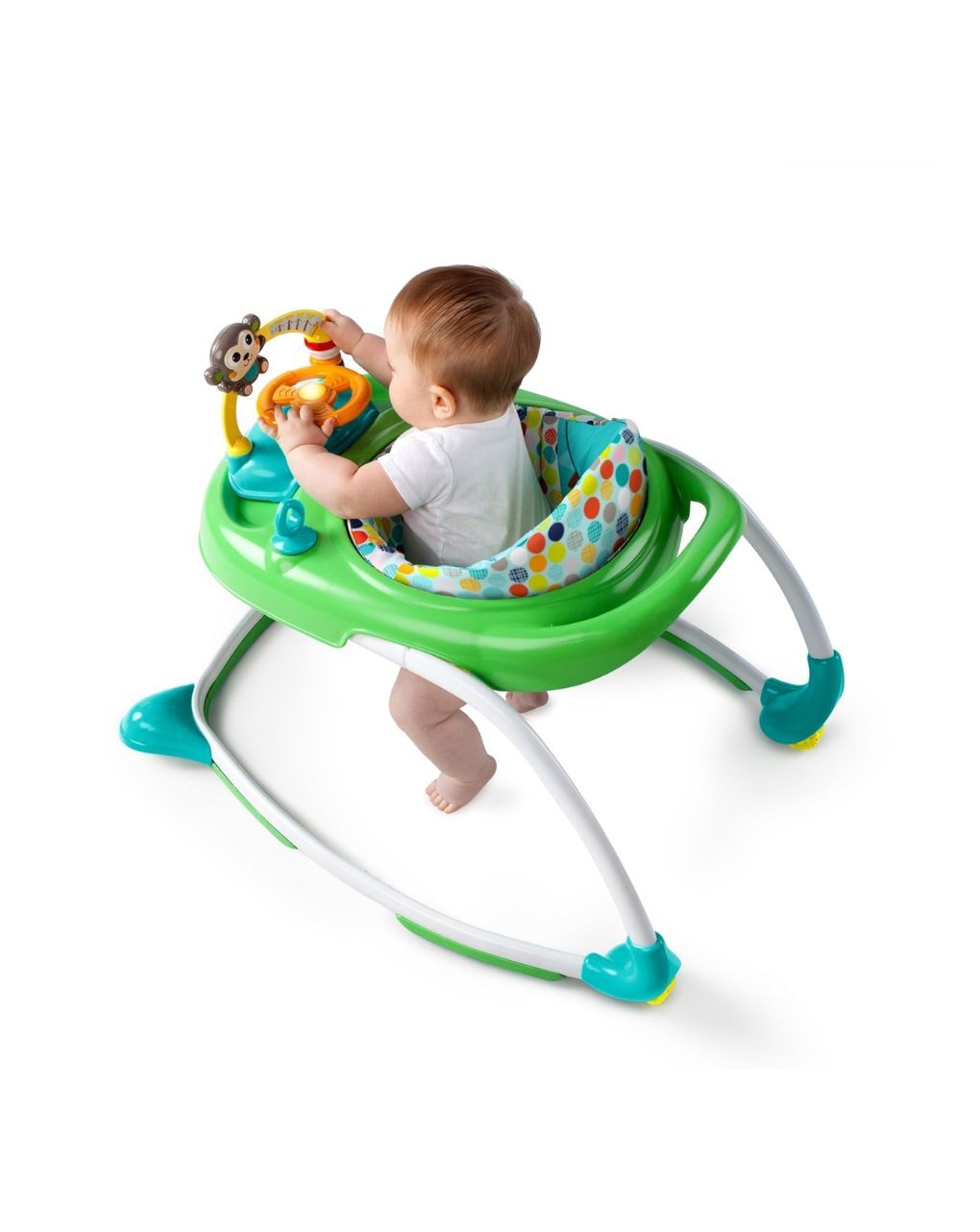 Bright starts  περπατούρα 2 σε 1 walkin' wild walker, green - Bright Starts
