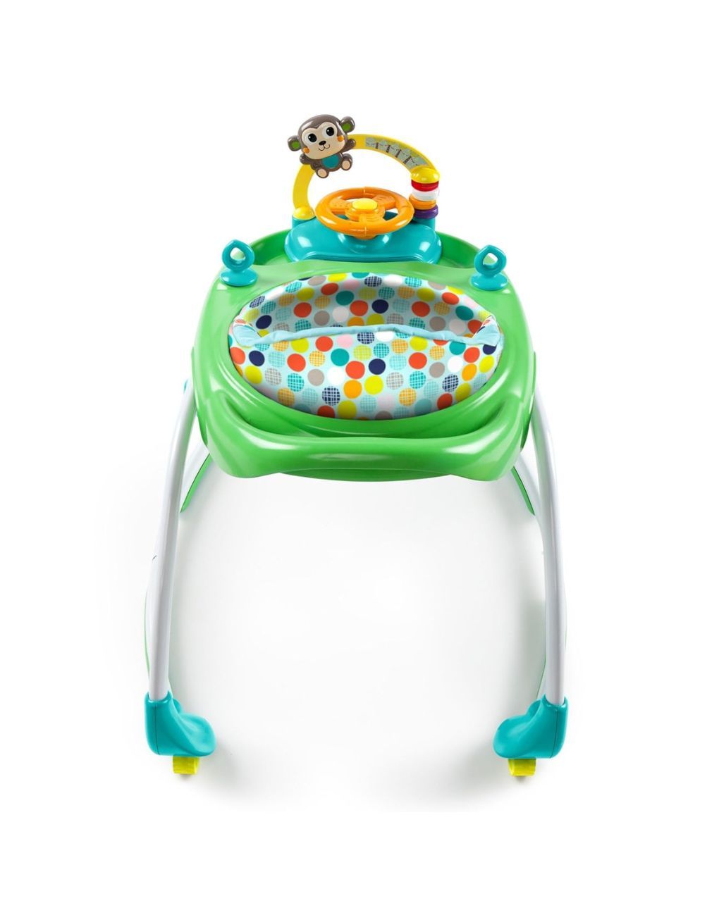 Bright starts  περπατούρα 2 σε 1 walkin' wild walker, green - Bright Starts