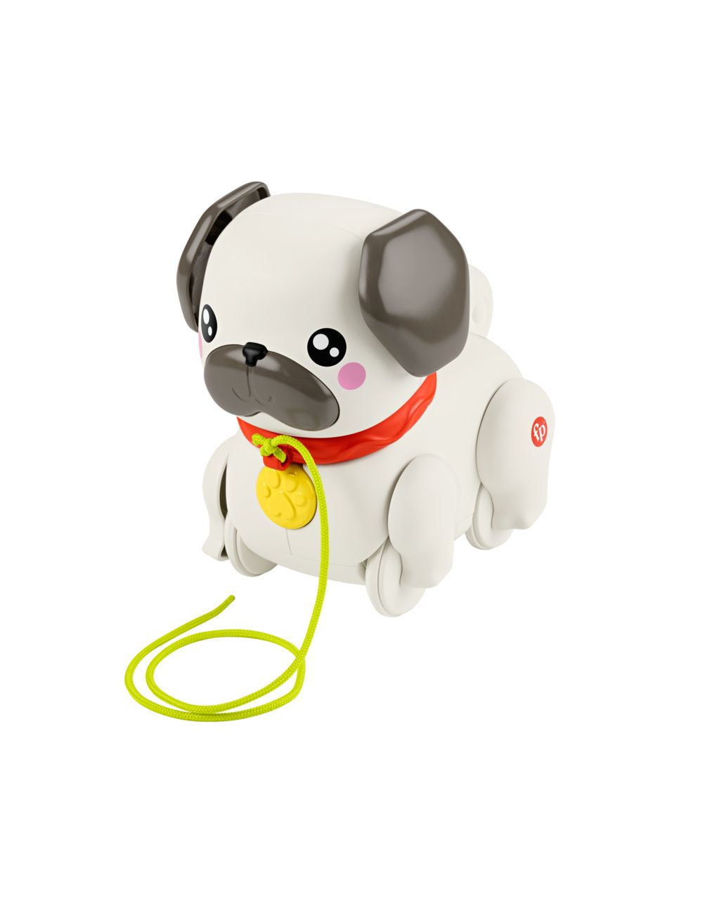Mattel fisher-price συρρόμενο σκυλάκι pug παιχνίδι με σχοινάκι για τράβηγμα htw94 - Fisher-Price