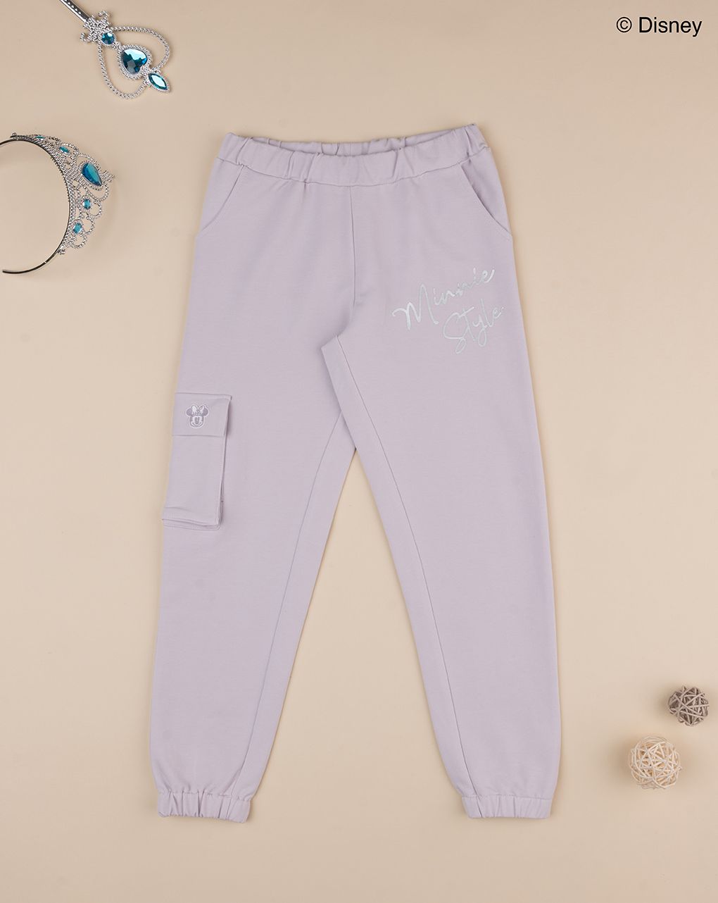παιδικό παντελόνι φόρμας λιλά minnie για κορίτσι