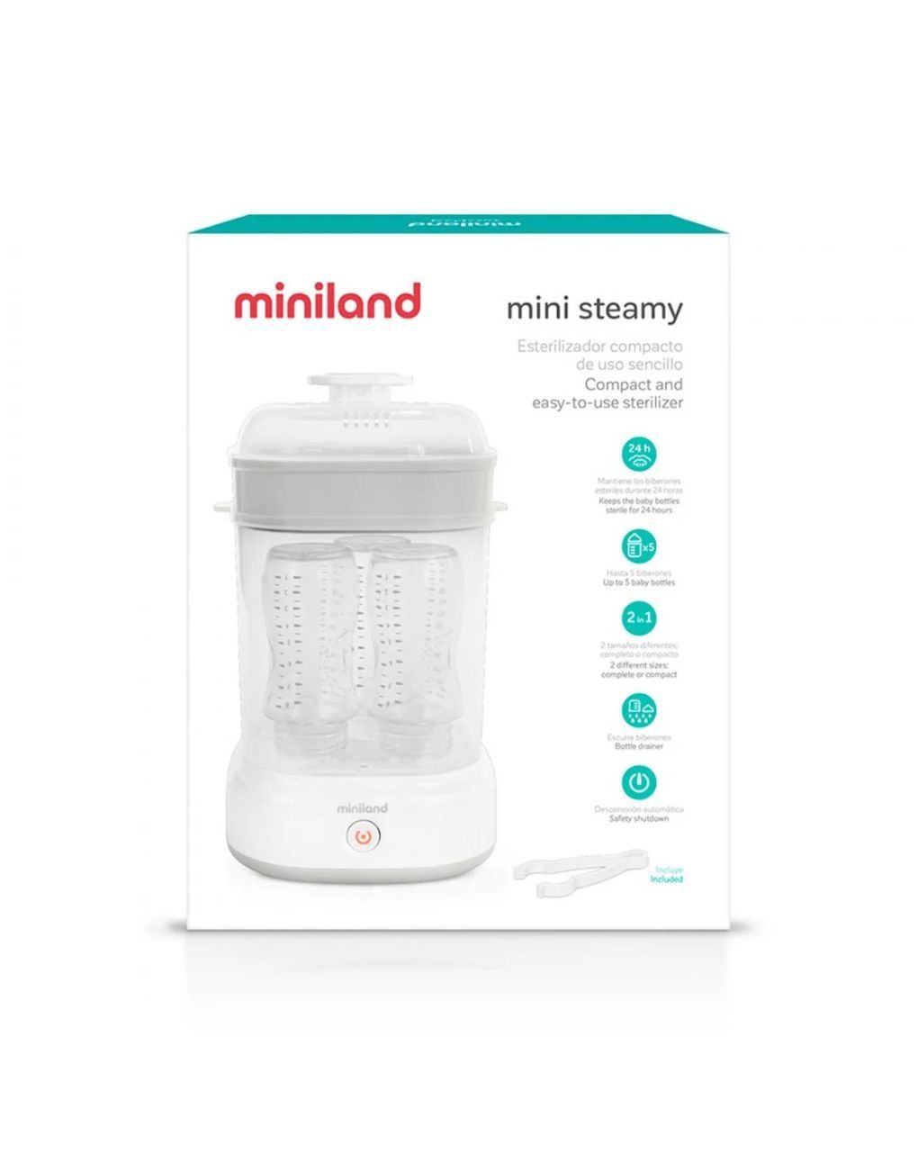 Miniland αποστειρωτής μπιμπερό mini steamy ml89580 - Miniland