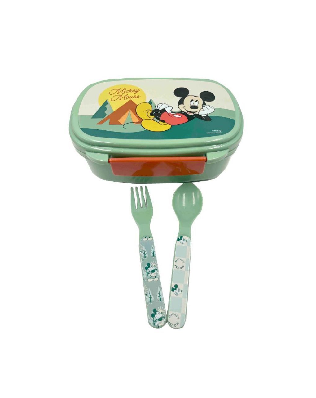 Gim δοχείο φαγητού 500ml με κουτάλι και πιρούνι mickey, 553-15276 - Gim