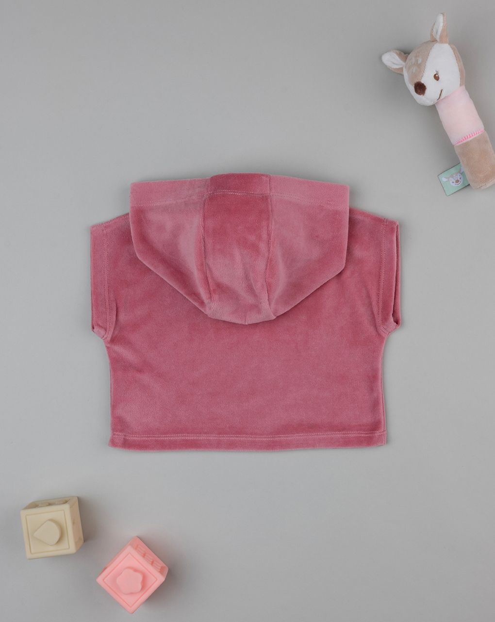 βρεφική μπλούζα σενίλ ροζ happiness για κορίτσι - Prénatal
