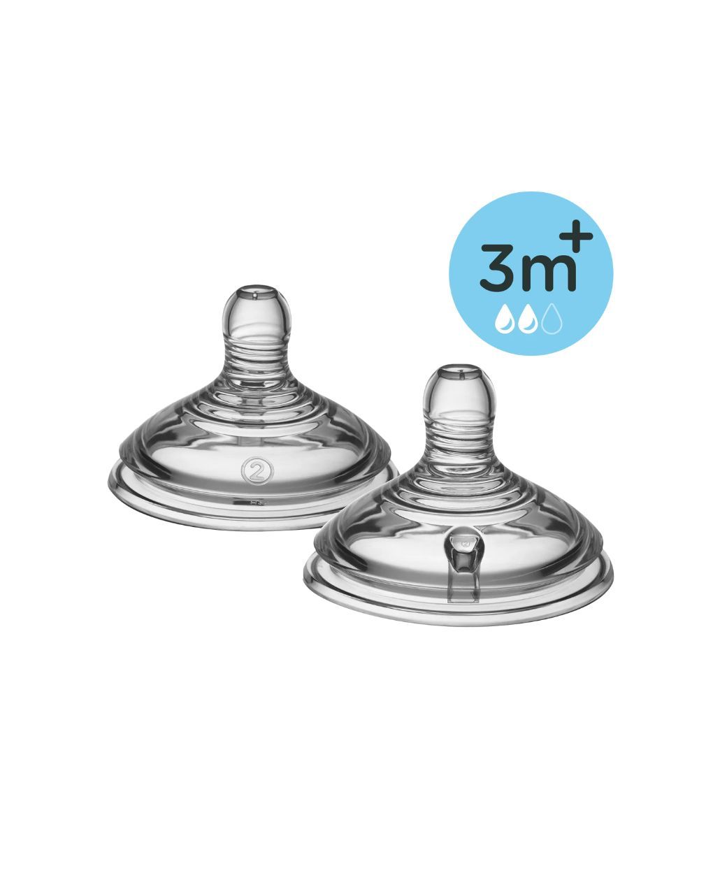 Tommee tippee θηλές σιλικόνης closer to nature μέτριας ροής 3m+, 42112252 - Tommee Tippee