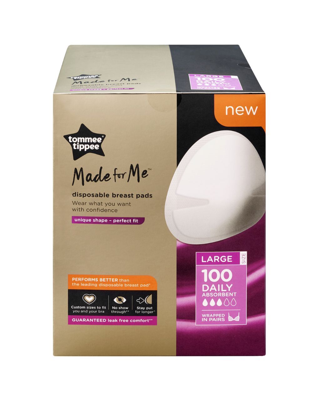 Tommee tippee made for me επιθέματα στήθους μίας χρήσης large (100τμχ) 423628 - Tommee Tippee