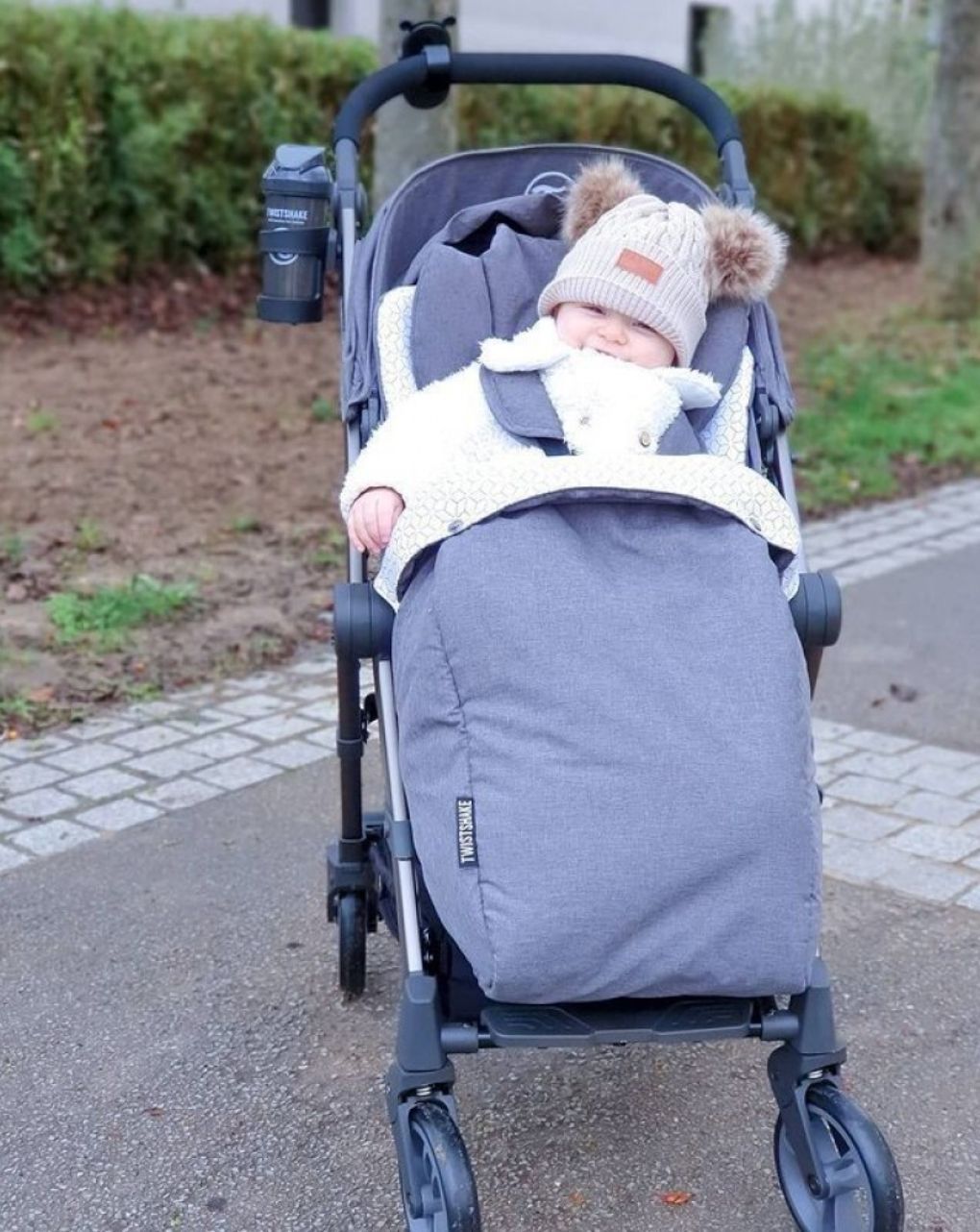 Twistshake μαξιλάρι καροτσιού στήριξης κεφαλιού γκρι 32-08-78492 - Twistshake