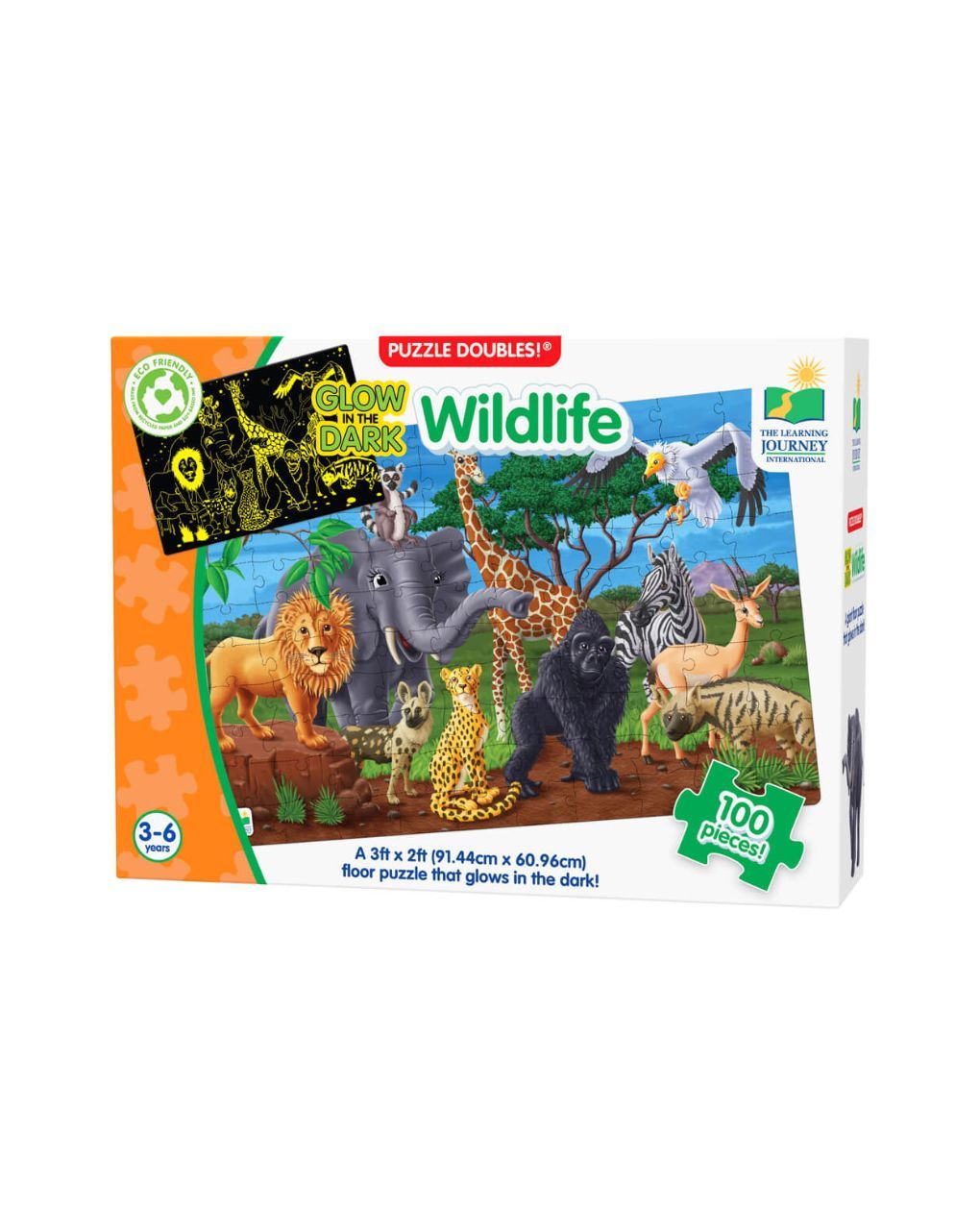 παζλ 2 σε 1- φωσφορίζει στο σκοτάδι – άγρια ζωή - THE LEARNING JOURNEY