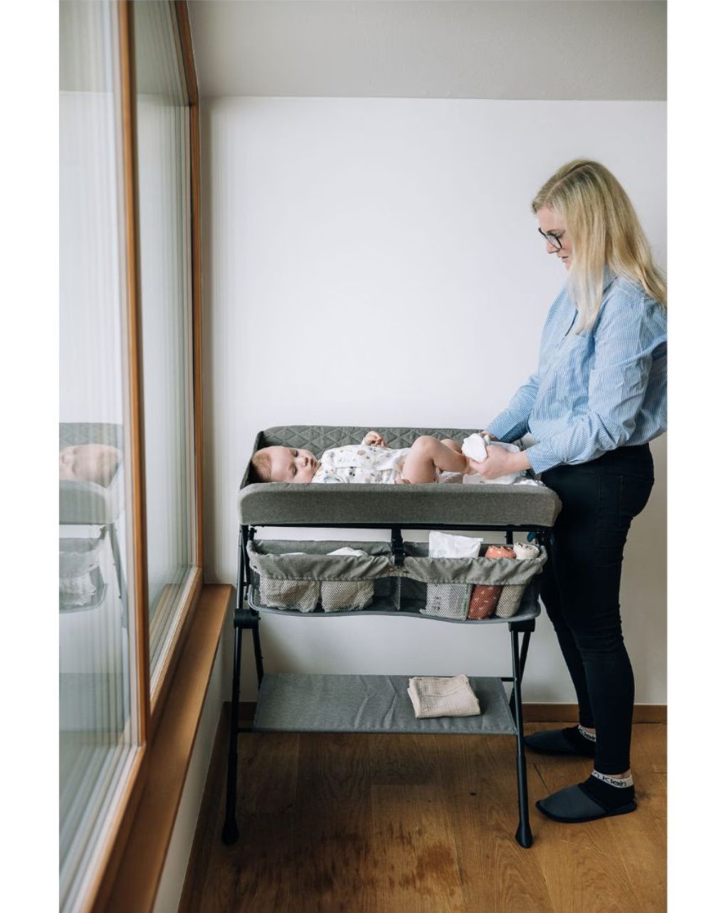 Freeon πτυσσόμενη μεταλλική αλλαξιέρα lia grey, 82092 - Freeon