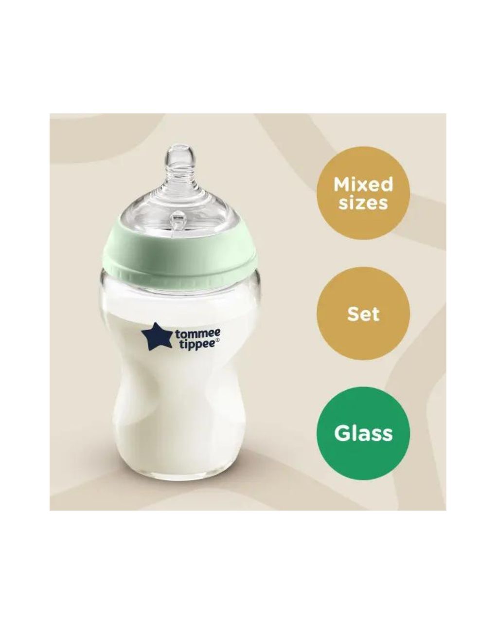 Tommee tippee σετ γυάλινα μπιμπερό closer to nature 0m+ (7 τμχ), 42245055 - Tommee Tippee