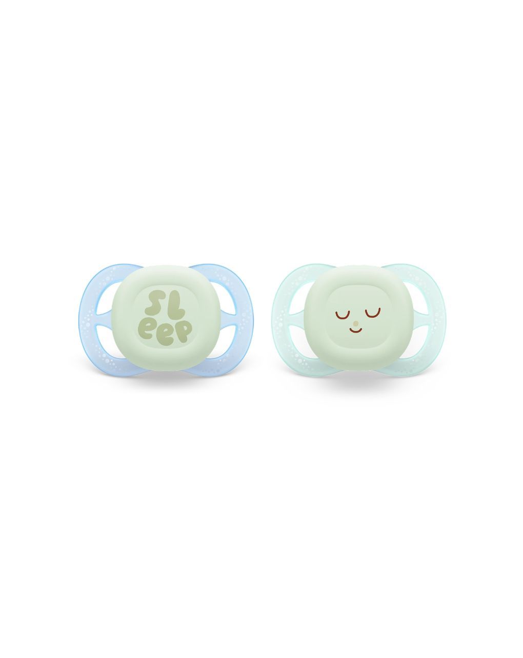Philips avent πιπίλα σιλικόνης ultra start nighttime 2τμχ 0-2 μηνών πράσινο/μπλε scf075/18 - Philips Avent