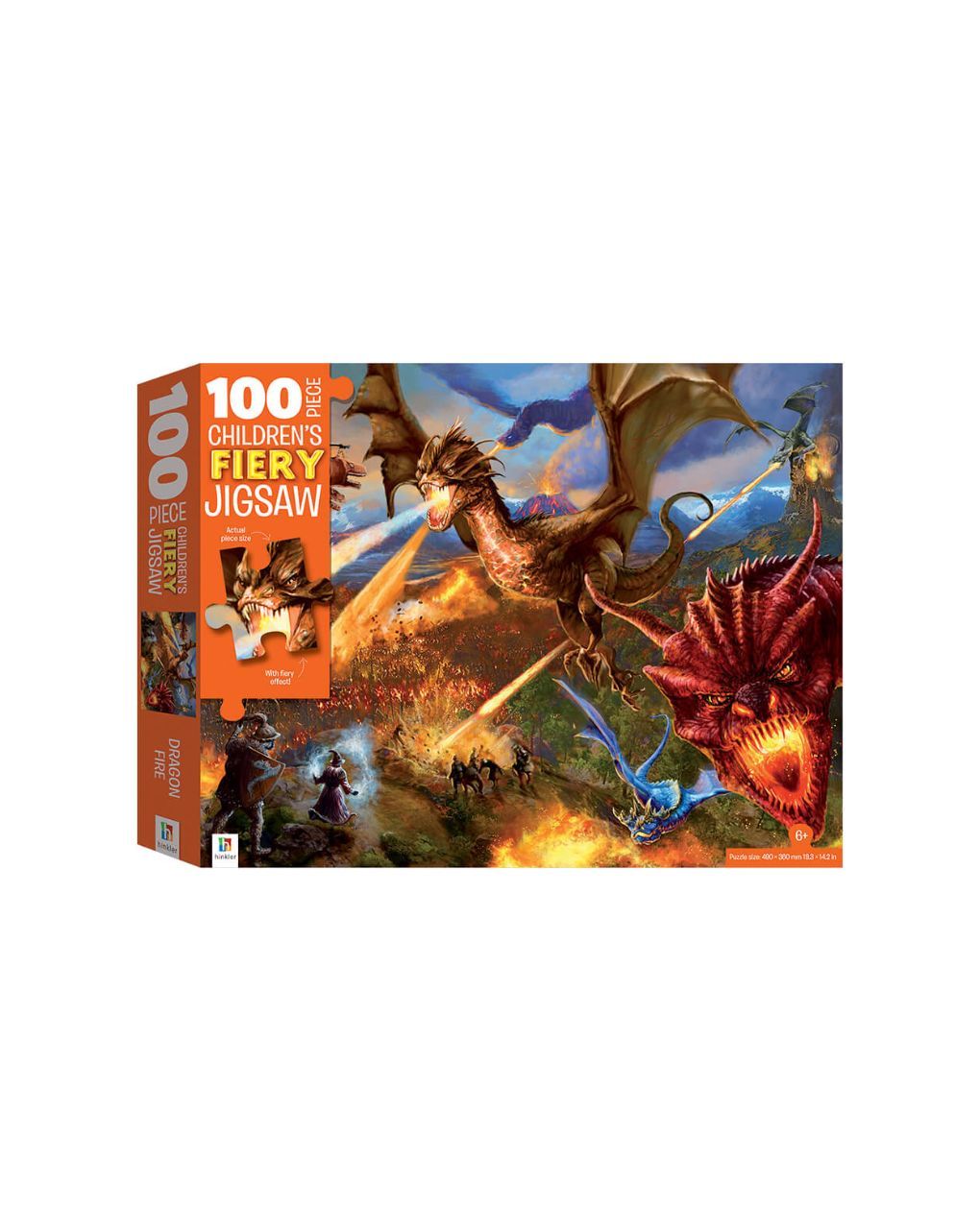 παζλ touch and feel: dragons fiery 100 τμχ