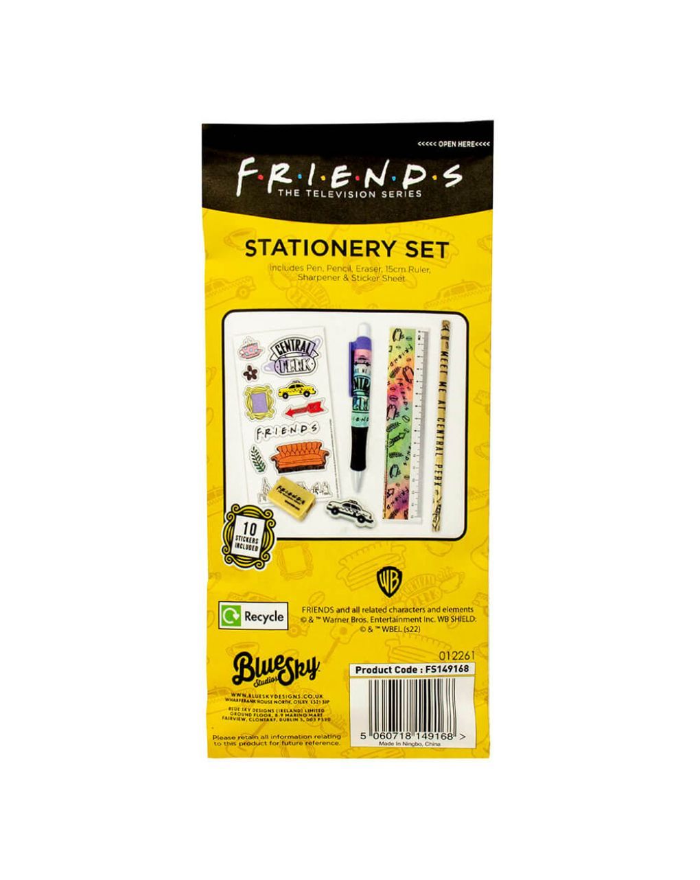 σχολικό σετ friends stationery paper pouch – tie dye - BLUE SKY