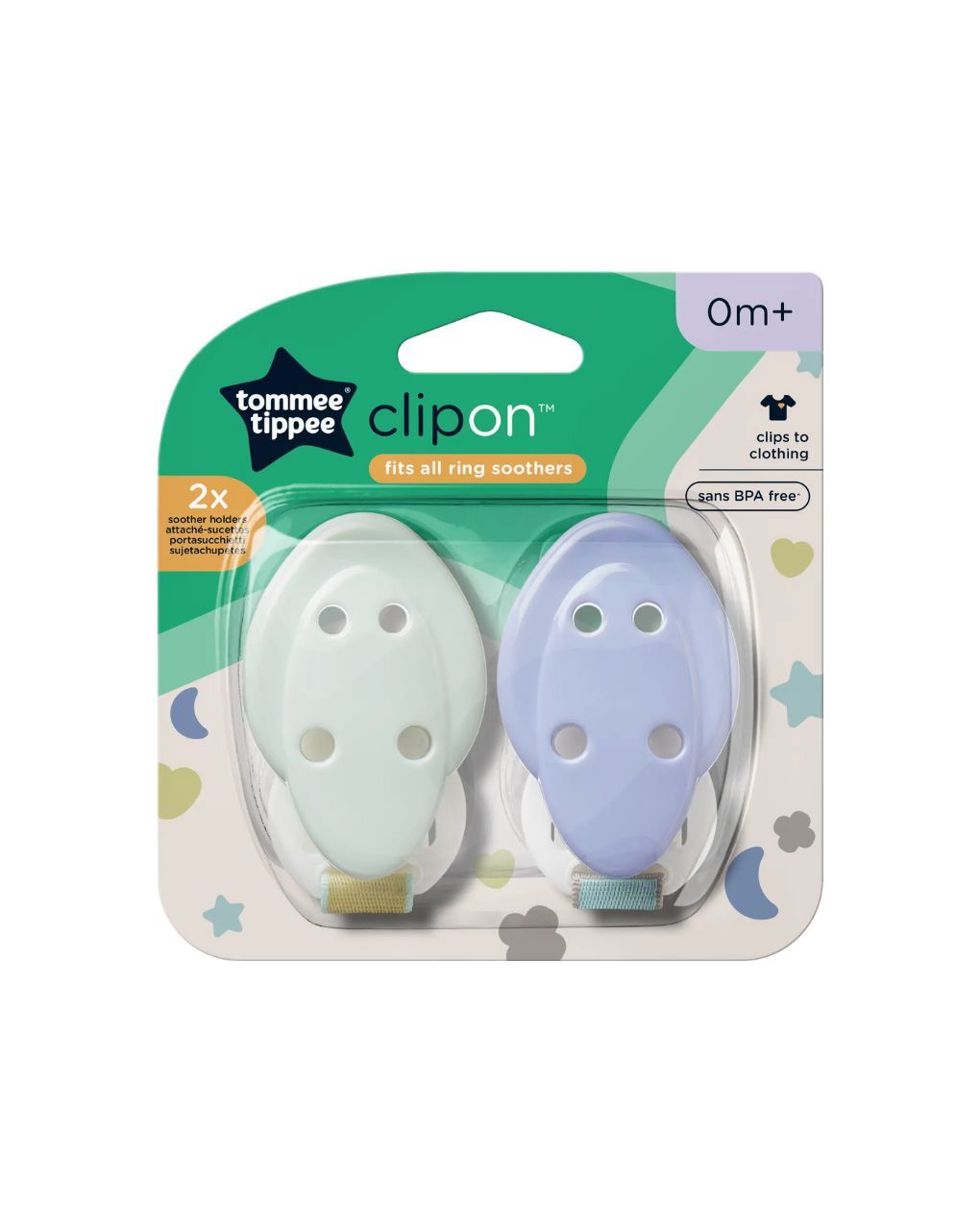 Tommee tippee κλιπ πιπίλας 0m+ (2τμχ),43336394 - Tommee Tippee