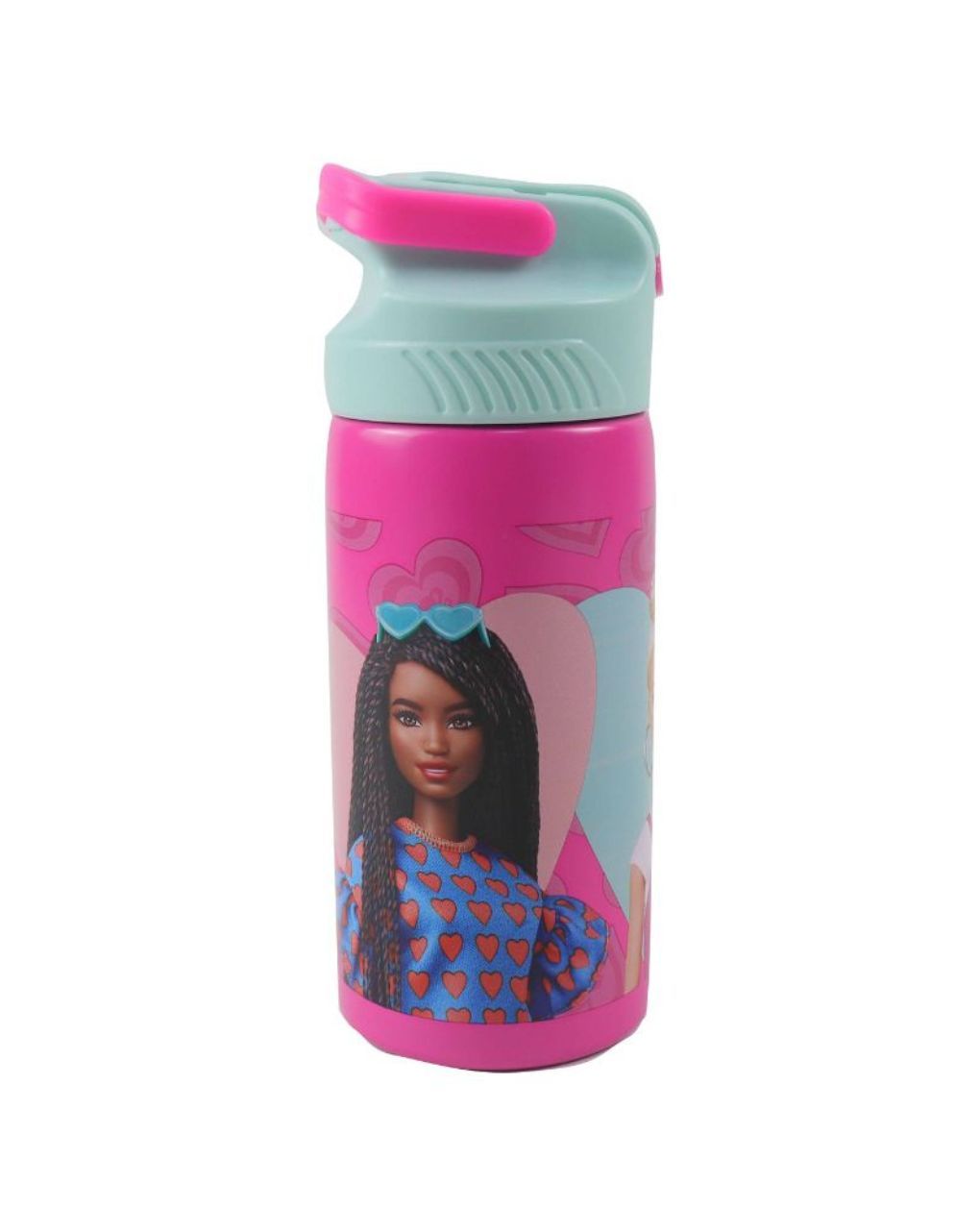 Gim παγούρι από ανοξείδωτο ατσάλι με καλαμάκι 500ml barbie, 571-20245 - Gim