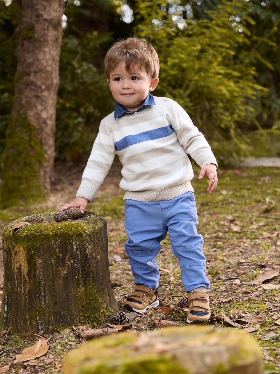 βρεφικό παντελόνι twill μπλε για αγόρι