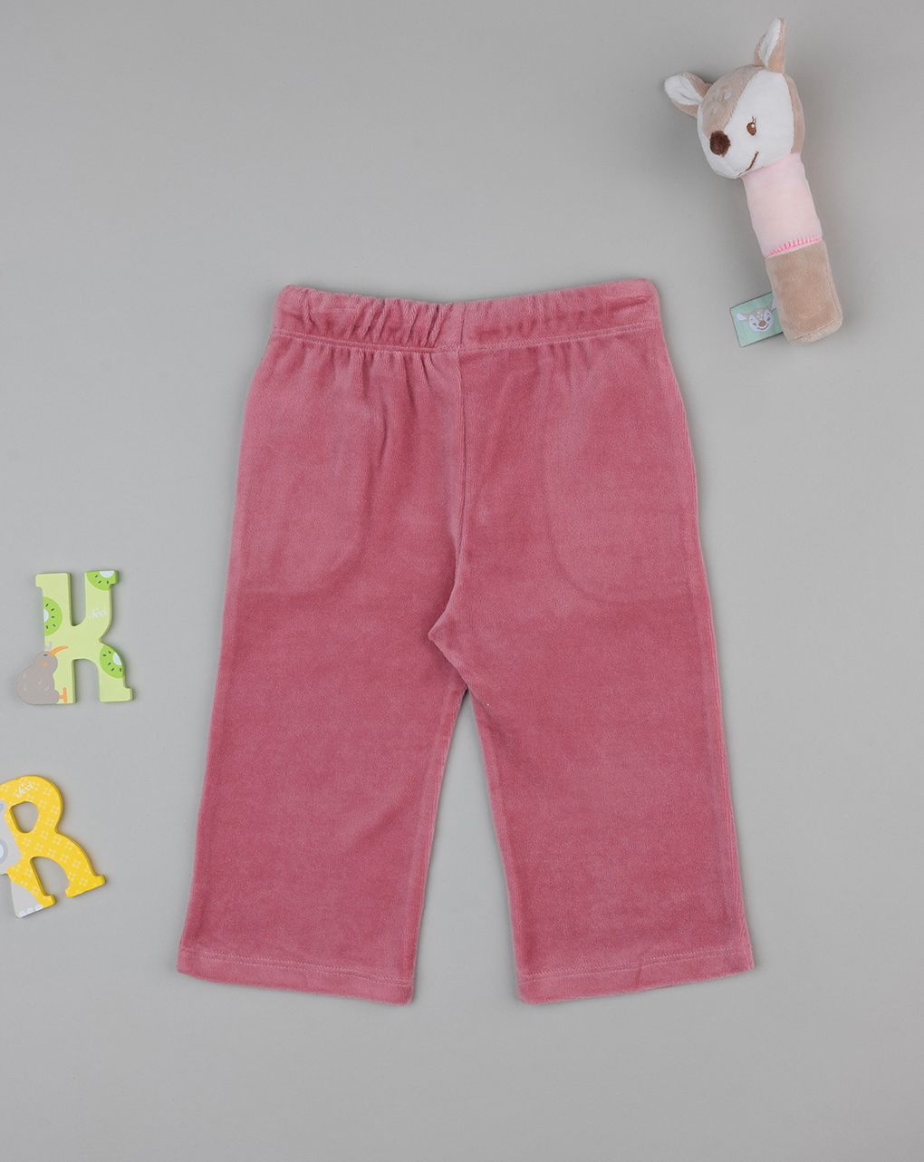 βρεφική φόρμα σενίλ ροζ happiness για κορίτσι - Prénatal