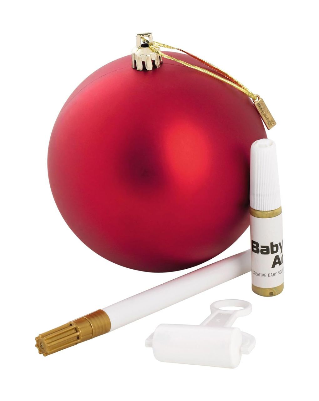 Baby art my christmas fairy χριστουγεννιάτικη μπάλα με αποτύπωμα, κόκκινο - Baby Art