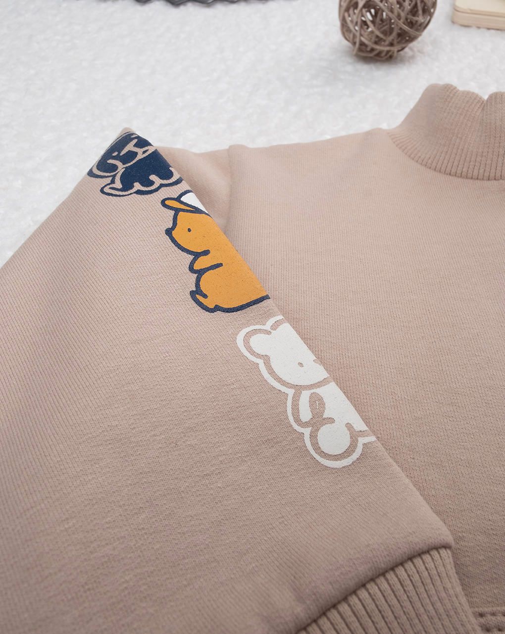 βρεφική ζακέτα φούτερ καφέ home run για αγόρι - Prénatal