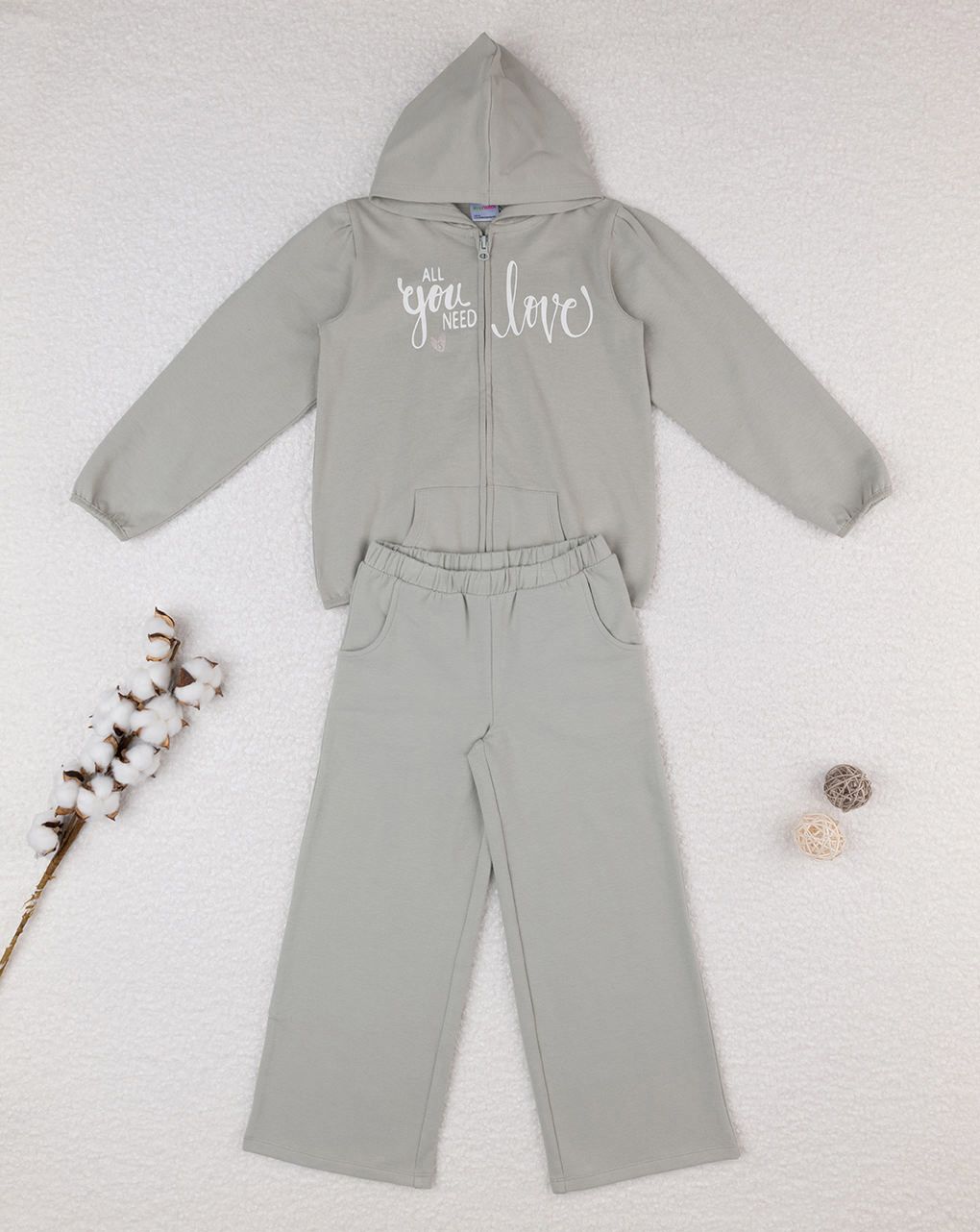 παιδικό σετ ζακέτα και φόρμα love για κορίτσι - Prénatal