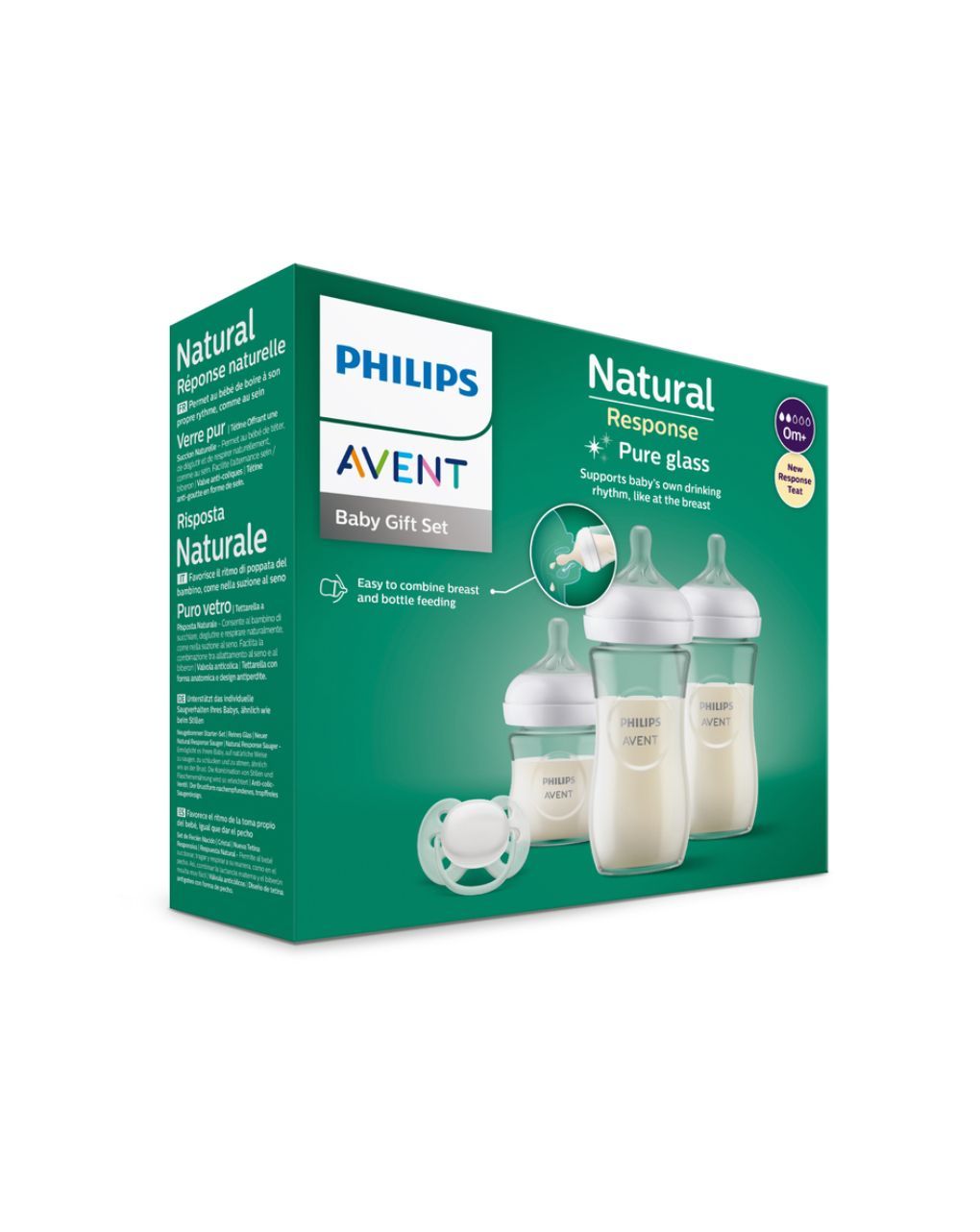 Philips avent σετ 3 μπιμπερό natural response 3.0, με πιπίλα scd878/11 - Philips Avent