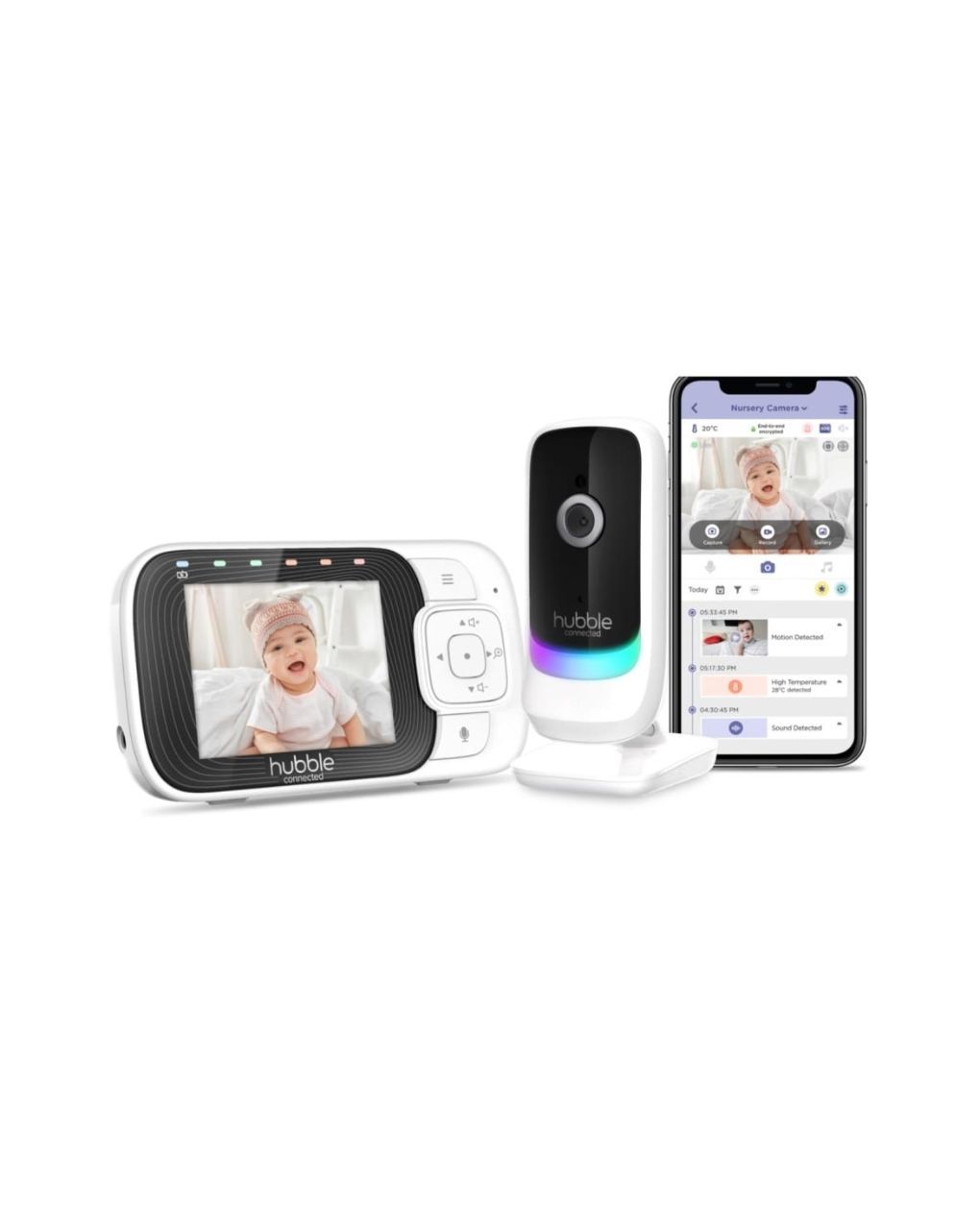 Hubble ενδοεπικοινωνία με αμφίδρομη επικοινωνία nursery pal essential 2.8, 4499-whgr-01 - HUBBLE CONNECTED
