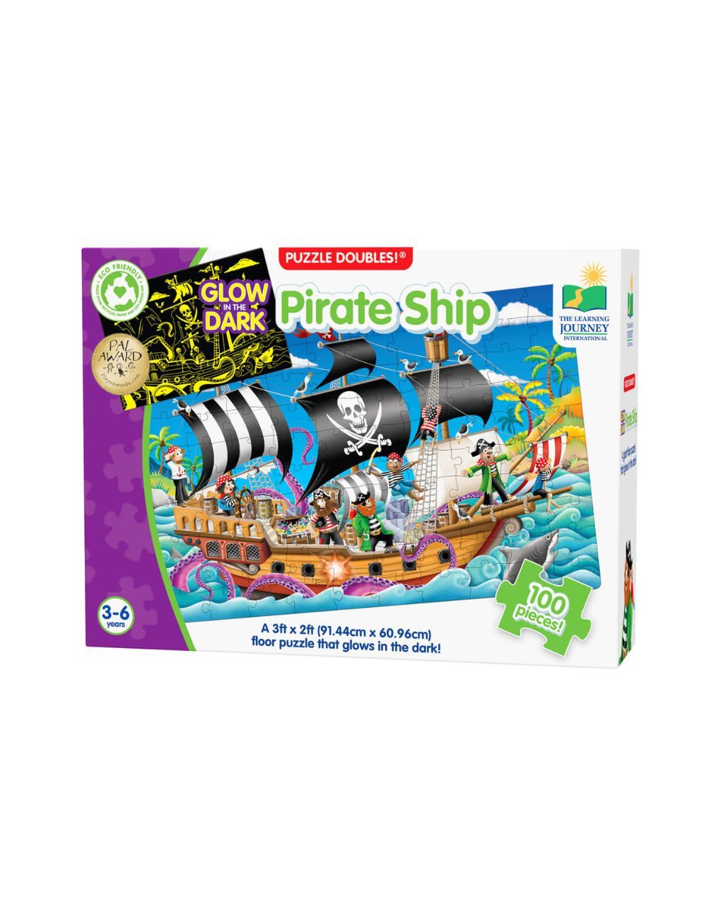 παζλ 2 σε 1 – φωσφορίζει στο σκοτάδι – πειρατικό καράβι - THE LEARNING JOURNEY