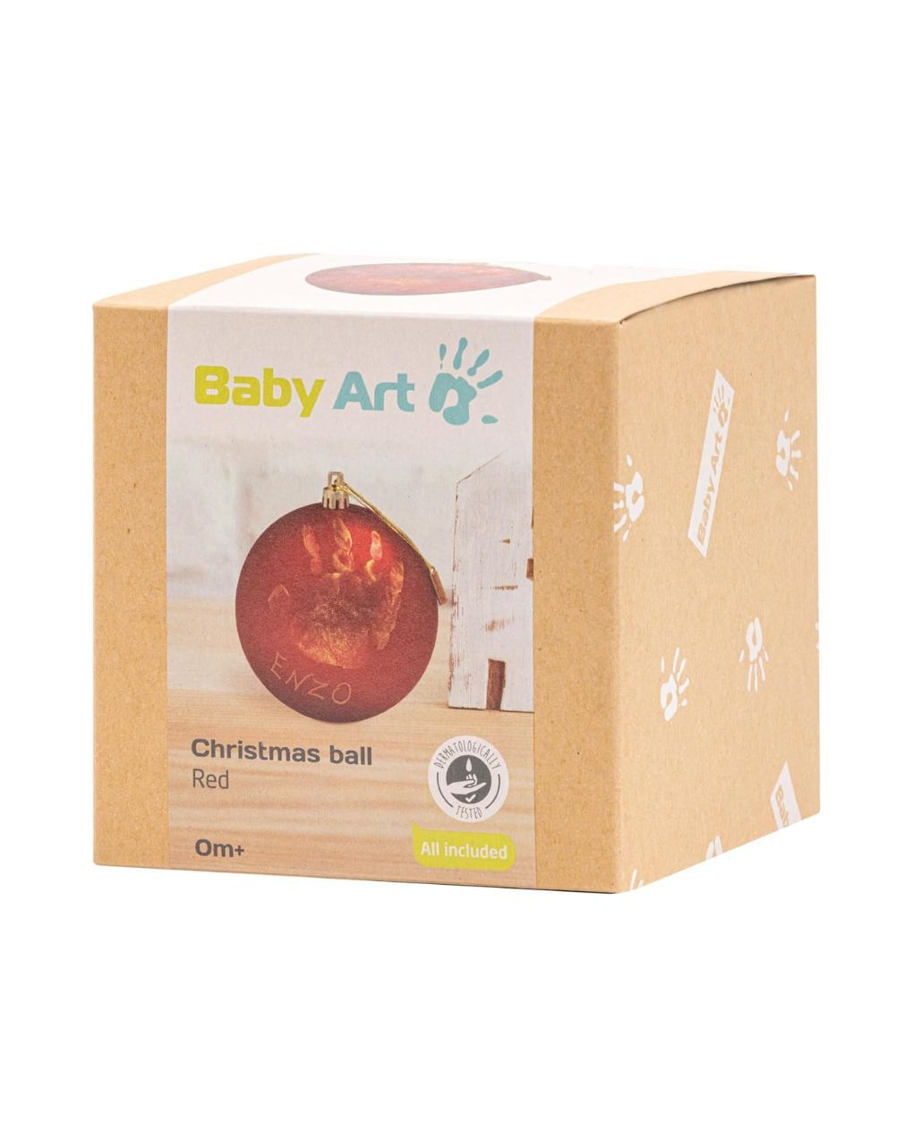 Baby art my christmas fairy χριστουγεννιάτικη μπάλα με αποτύπωμα, κόκκινο - Baby Art