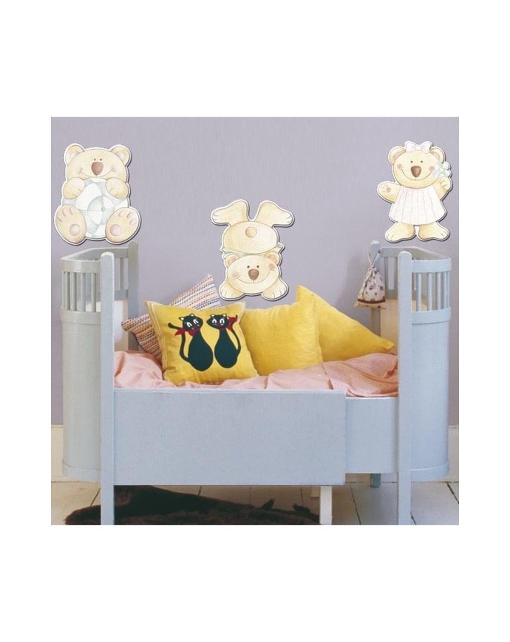 Home decor smiling bear brothers διακόσμηση τοίχου 3τμχ - HDL