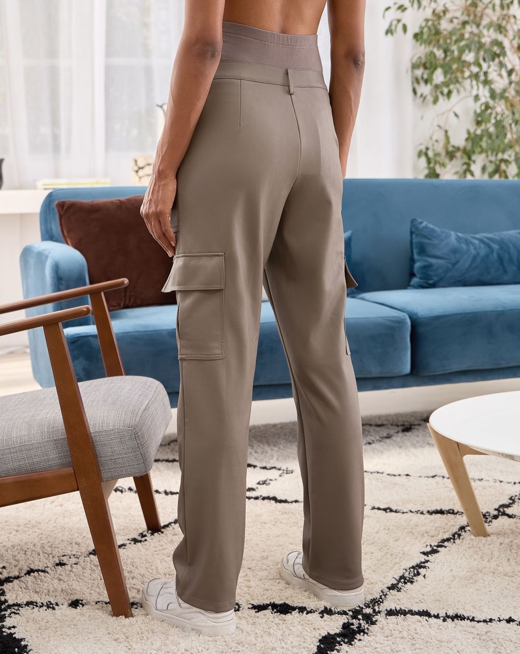 γυναικείο παντελόνι εγκυμοσύνης cargo καφέ - Prénatal