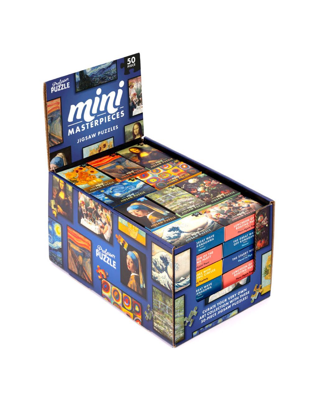 Mini masterpieces 50 pcs jigsaws – 10 designs - PROFESSOR PUZZLE