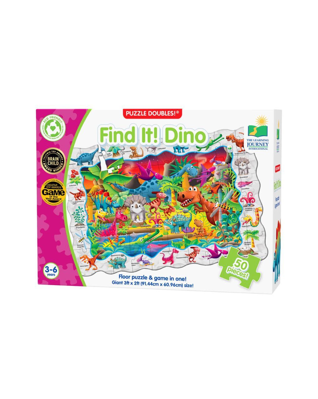 παζλ 2 σε 1 - βρες το! δεινόσαυροι - THE LEARNING JOURNEY