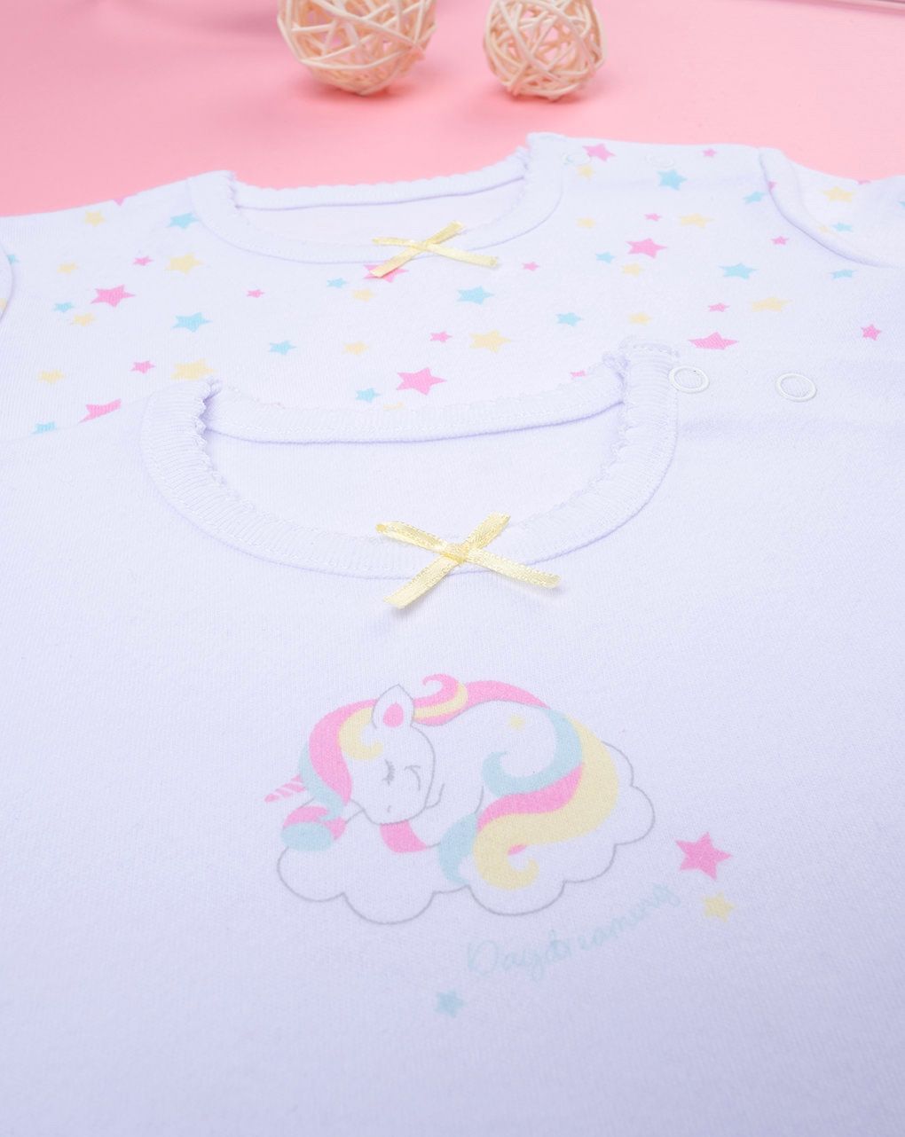 βρεφικά κορμάκια με μονόκερους πακέτο x2 για κορίτσι - Prénatal