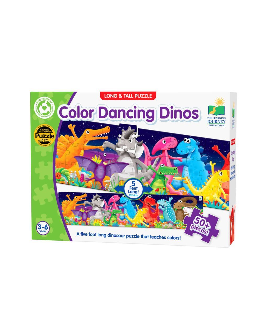 Long & tall παζλ – χρωματιστοί δεινόσαροι σε χορό