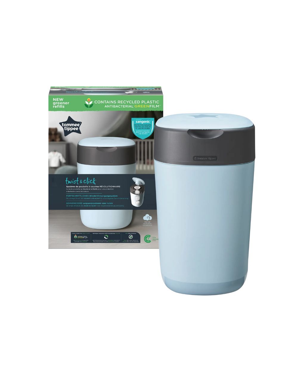 Tommee tippee twist & click κάδος απόρριψης πάνας μπλε, 85102401 - Tommee Tippee