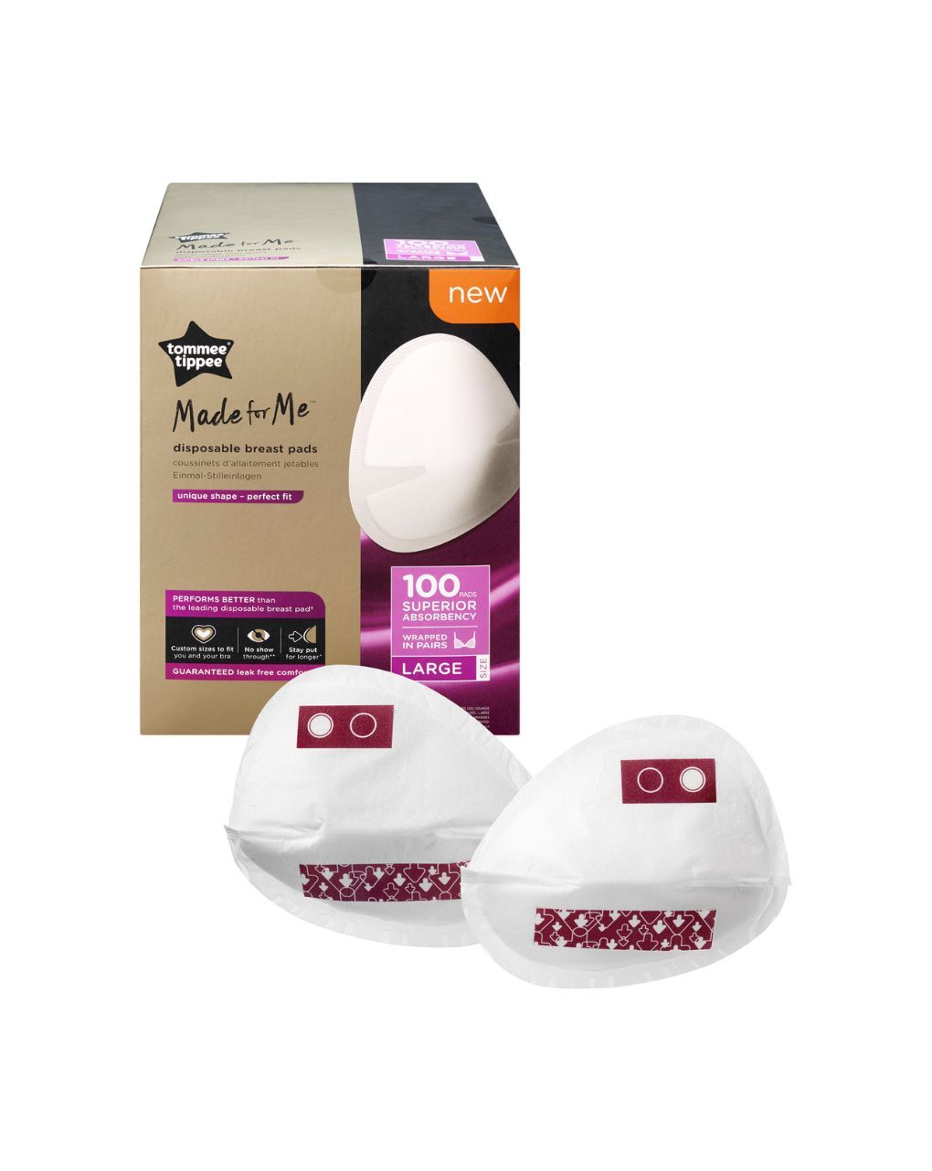 Tommee tippee made for me επιθέματα στήθους μίας χρήσης large (100τμχ) 423628 - Tommee Tippee