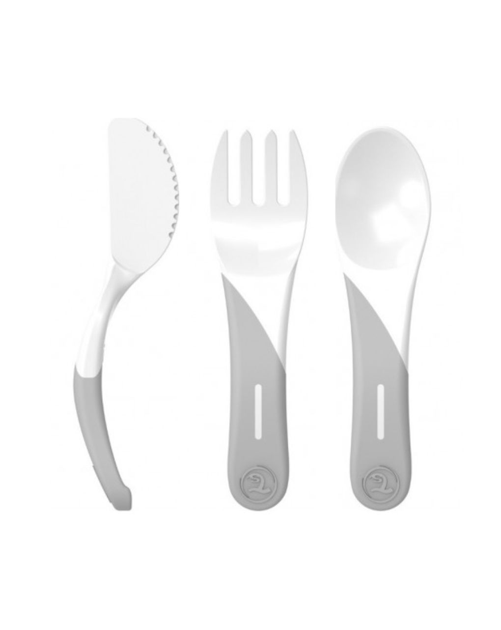 Twistshake σετ κουτάλι, μαχαίρι, πιρούνι 6m+ λευκό 32-08-78207 - Twistshake
