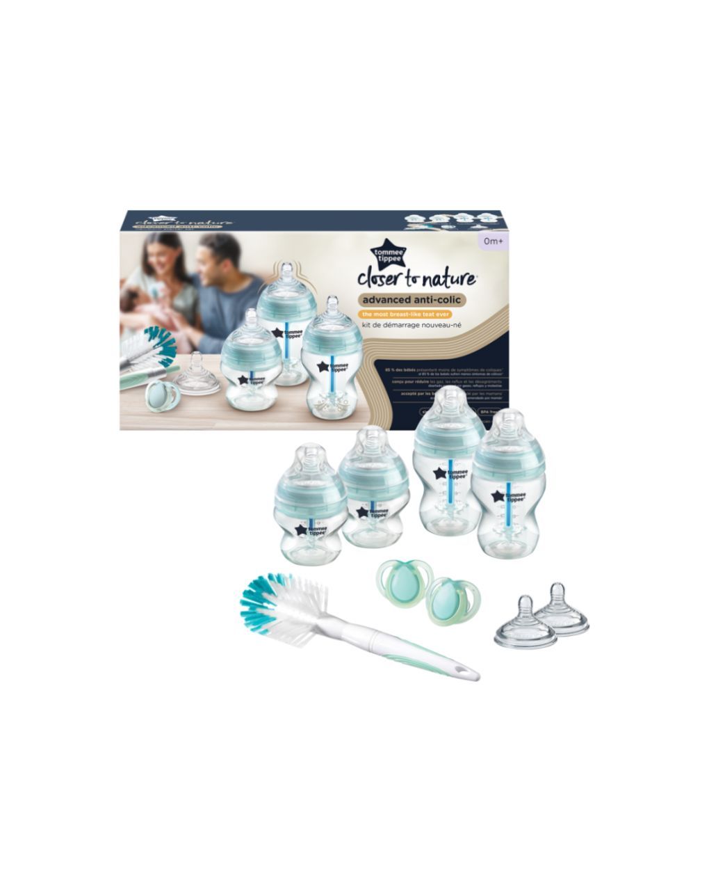 Tommee tippee σετ πλαστικά μπιμπερό advanced anti-colic 0m+ 9τμχ, 42260952 - Tommee Tippee