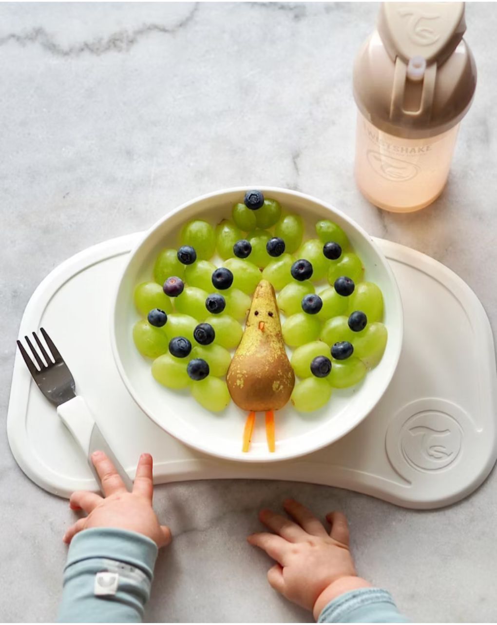 Twistshake ανοξείδωτο σετ κουτάλι, μαχαίρι, πιρούνι 12m+ λευκό 32-08-78217 - Twistshake