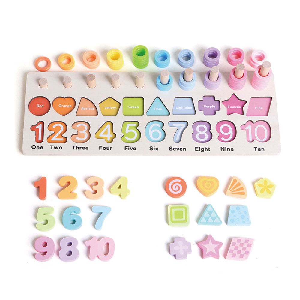 3 in 1 wooden multi-stacking puzzle 3+ - iwood