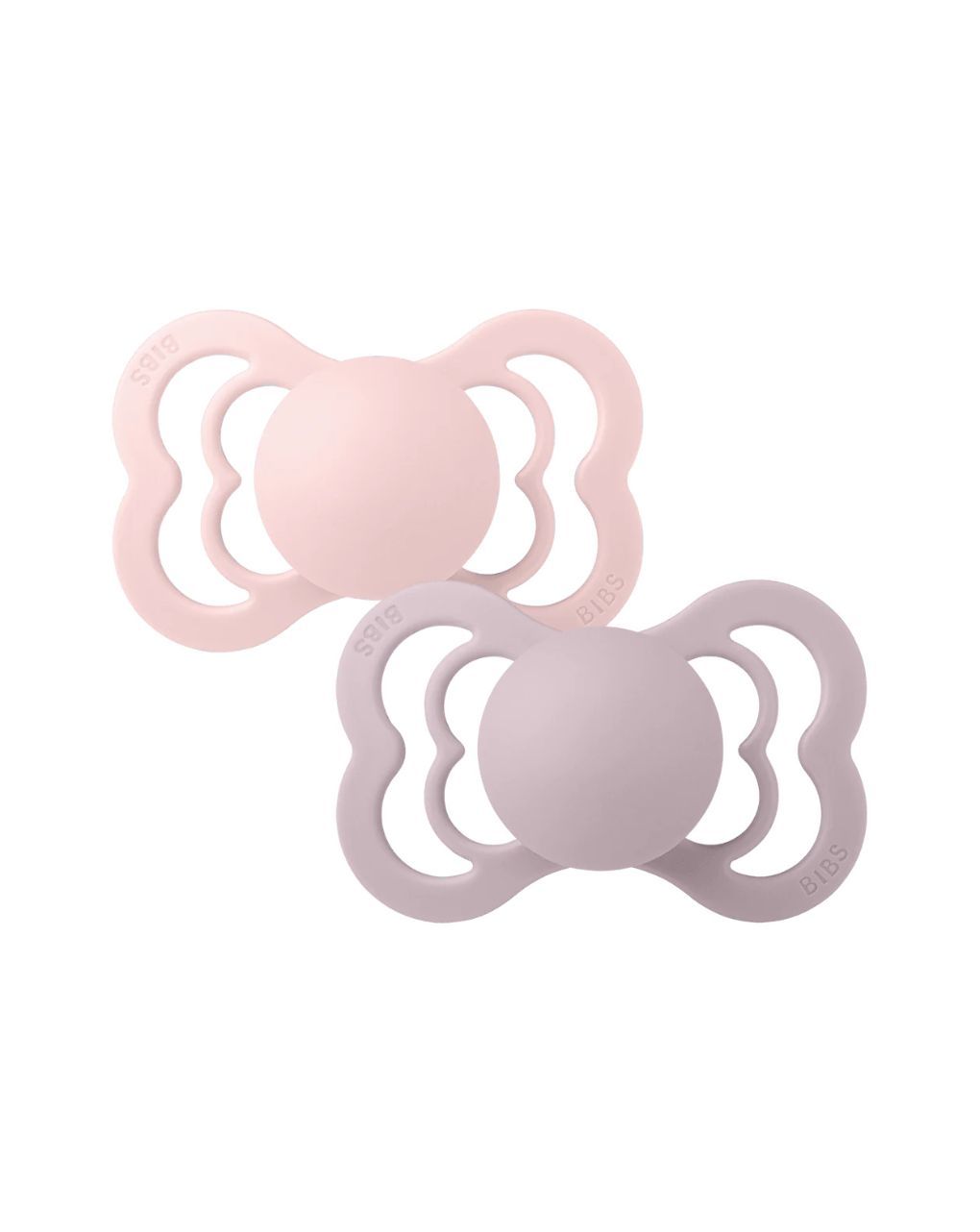 Bibs supreme πιπίλες σιλικόνης 2τμχ (0-6m) blossom / dusky lilac