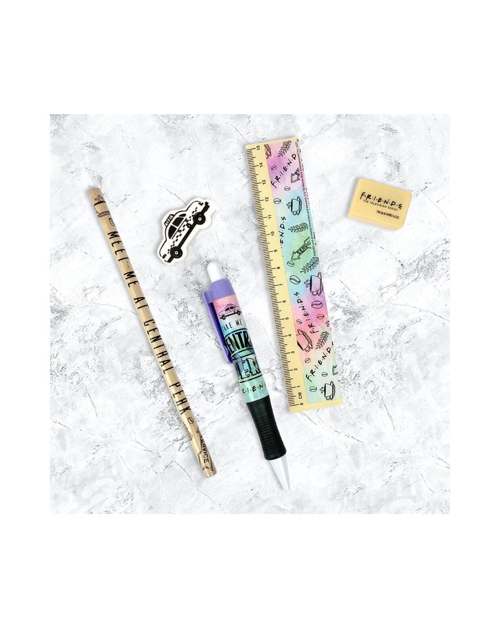 σχολικό σετ friends stationery paper pouch – tie dye - BLUE SKY