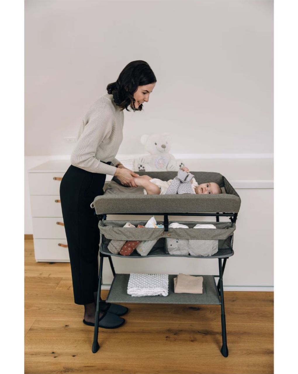 Freeon πτυσσόμενη μεταλλική αλλαξιέρα lia grey, 82092 - Freeon