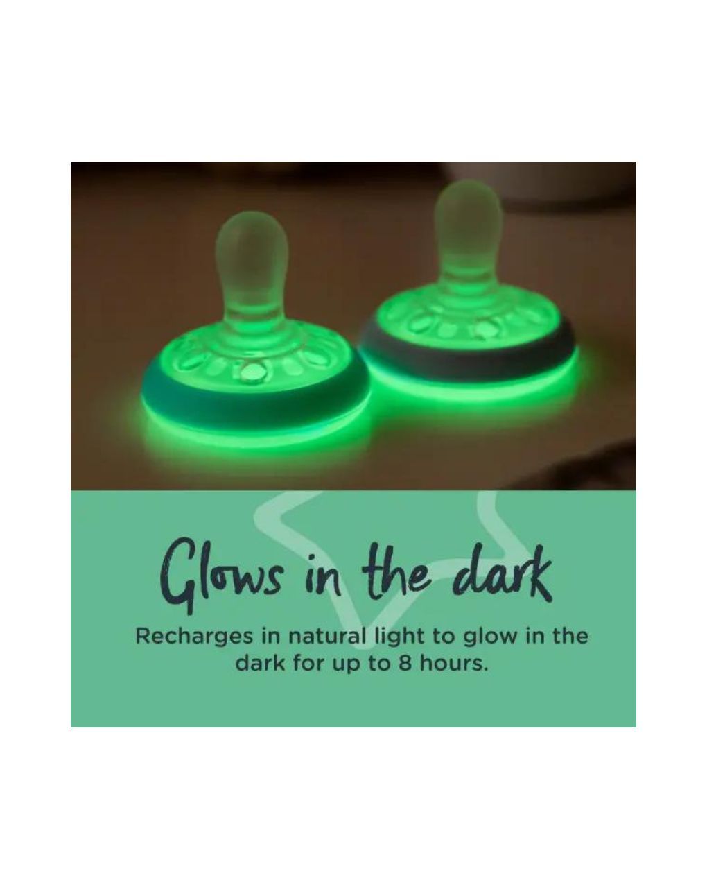 Tommee tippee πιπίλα σιλικόνης νυκτός breastlike night 6-18m (2τμχ)43348515 - Tommee Tippee