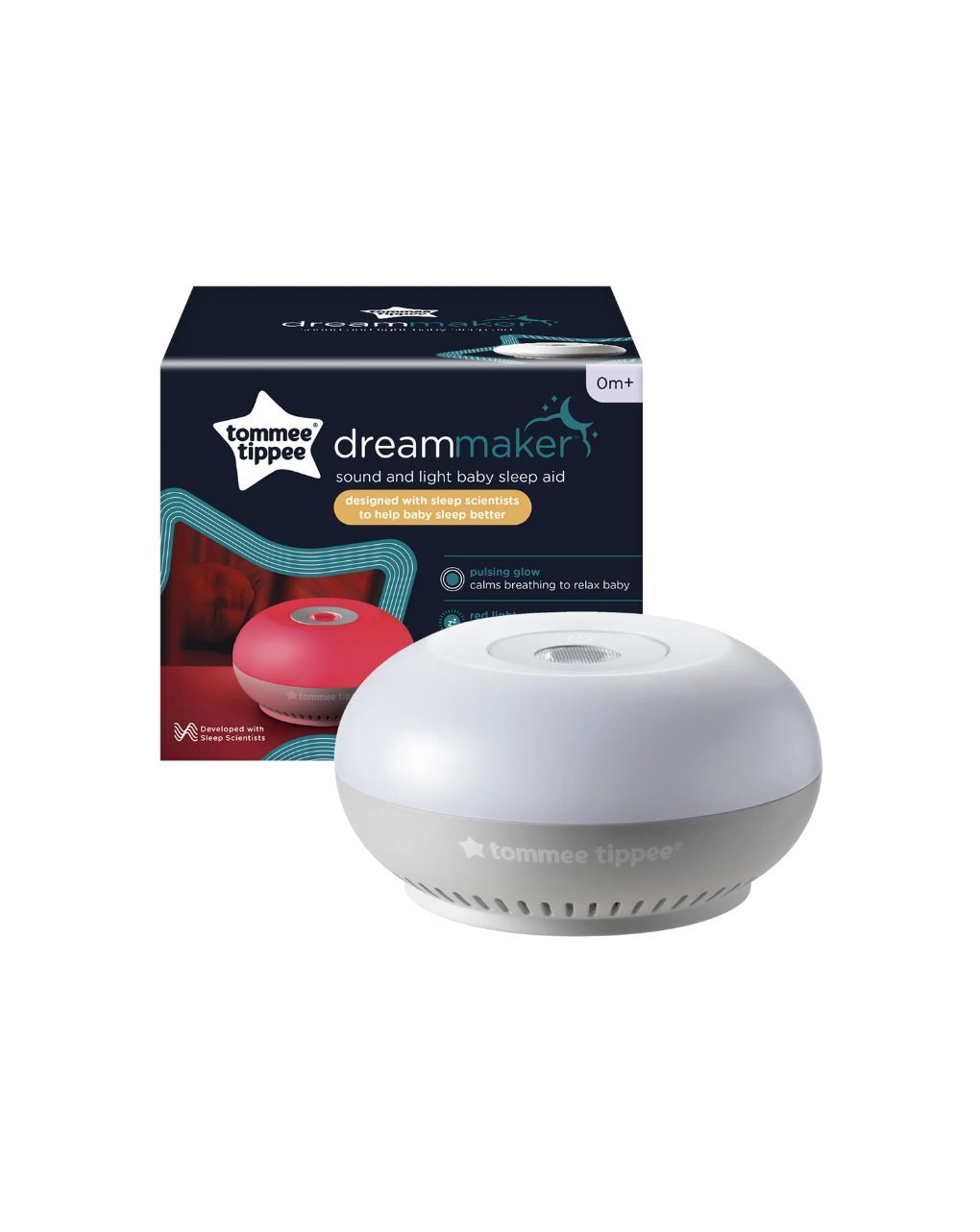 Tommee tippee dreammaker: επιστημονικό βοήθημα ύπνου με ροζ ήχο, κόκκινο φωτισμό και αισθητήρα κλάματος 491490 - Tommee Tippee