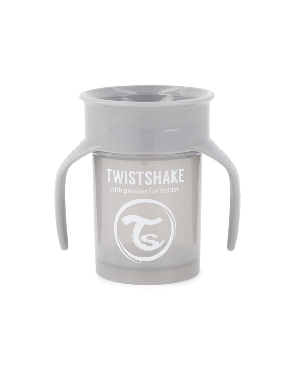 Twistshake κύπελλο spill-free 360° 230ml 6m+ pastel grey 32-08-78930