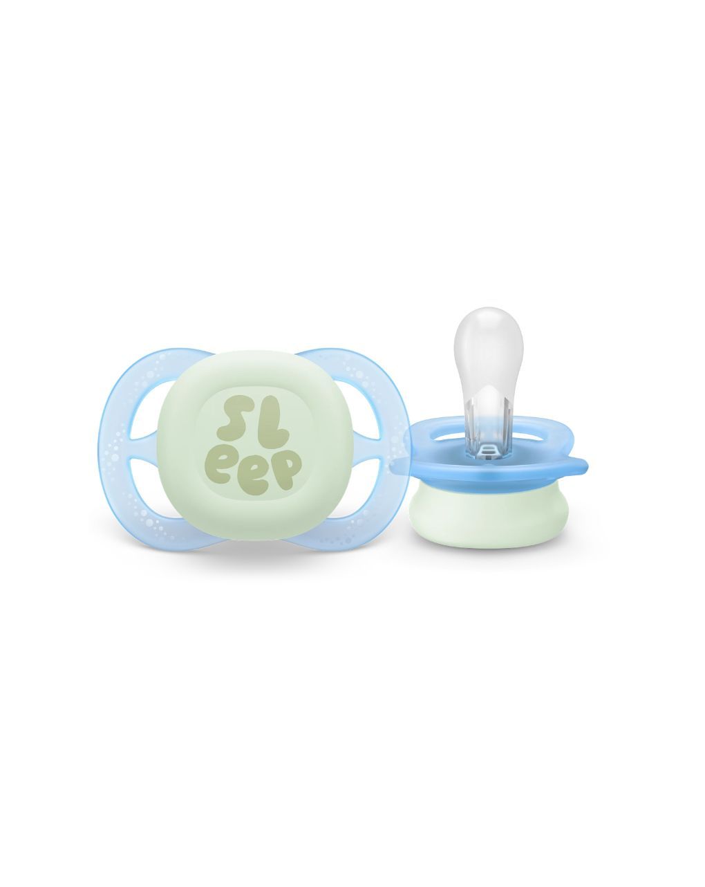 Philips avent πιπίλα σιλικόνης ultra start nighttime 2τμχ 0-2 μηνών πράσινο/μπλε scf075/18 - Philips Avent