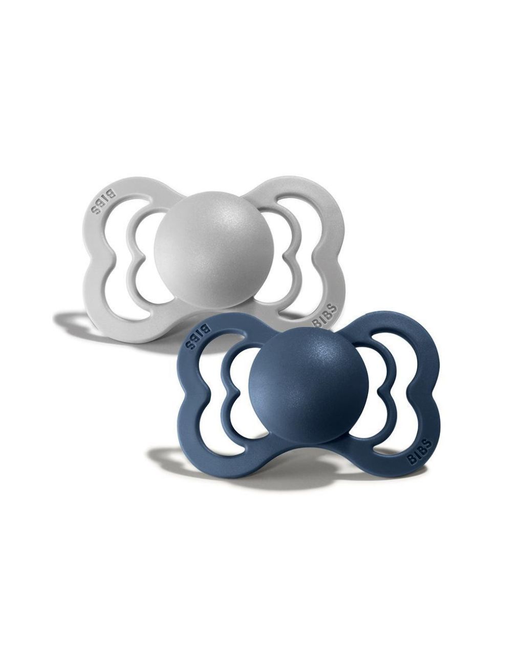 Bibs supreme πιπίλες σιλικόνης 2τμχ (0-6m) cloud/steel blue
