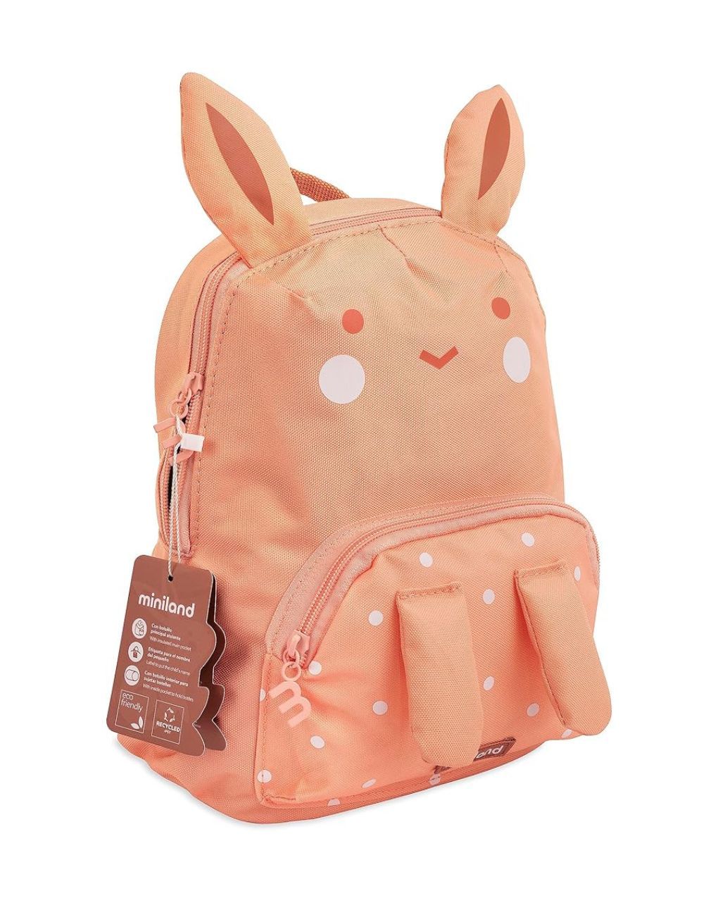 Miniland ισοθερμική παιδική τσάντα ecothermibag pink bunny ml89557 - Miniland